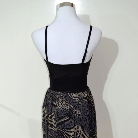 BLACK/BEIGE BABYDOLL DRESS BELT INCLUDED - Picture 4 of 4